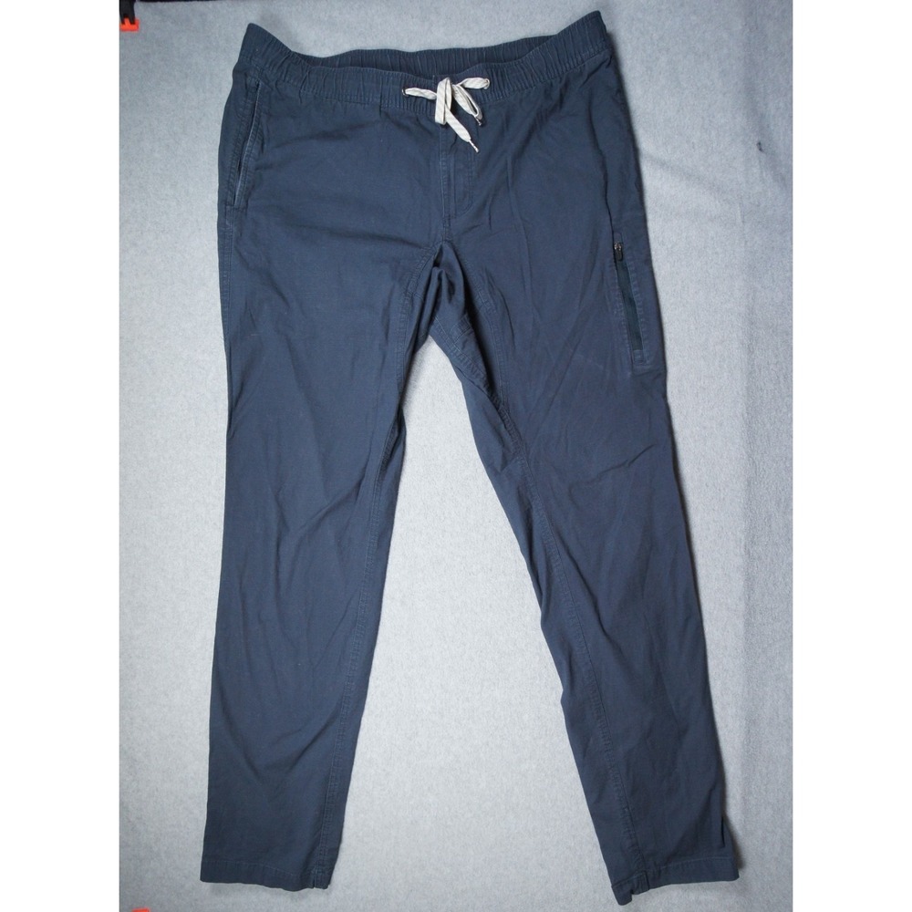 Vuori Pants Mens XL Blue Ripstop Climber Drawstring Elastic Waist Performance